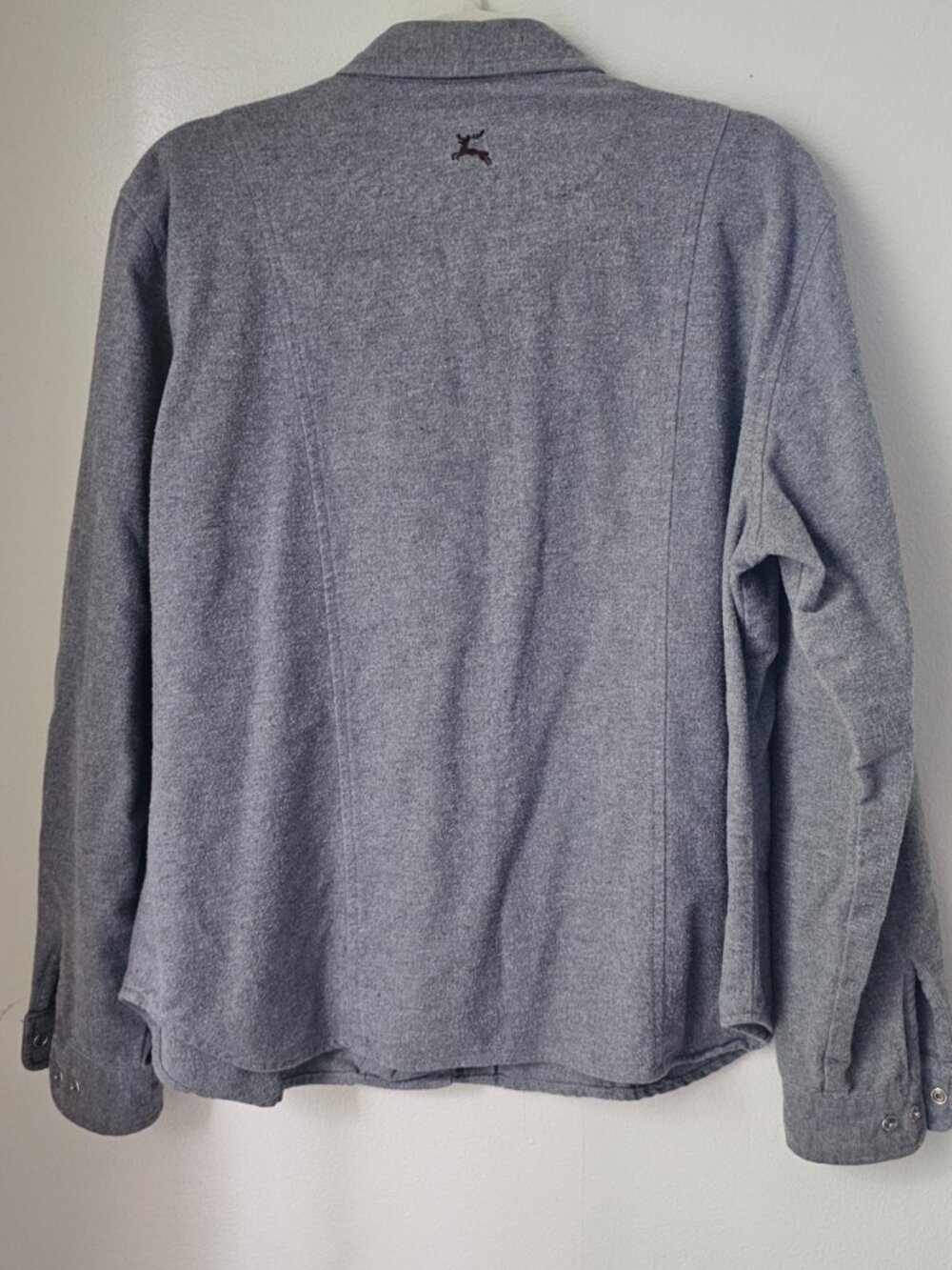Vintage L.L. Bean embroidered button-down flannel chamois top - Picture 7 of 10